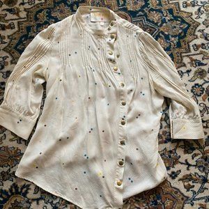 Lauren Moffatt silk blouse, size S